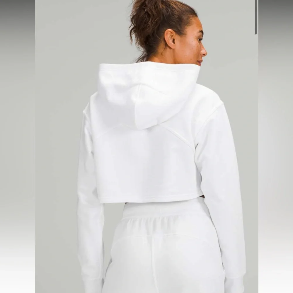 Lululemon cropped all yours hoodie -white - Picture 6 of 6